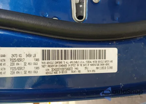 2009 Dodge Journey Sxt z USA, uszkodzony, nr VIN 3D4GG57V59T506872